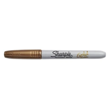 Sharpie 1823887 Gold Metallic Bullet Tip Permanent Marker - 12/Pack