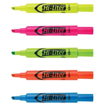 Avery® 98034 Hi-Liter® Assorted Color Chisel Tip Desk Style Highlighter - 12/Pack