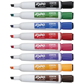 Expo 1944741 Assorted Color Chisel Tip Magnetic Dry Erase Marker - 8/Pack