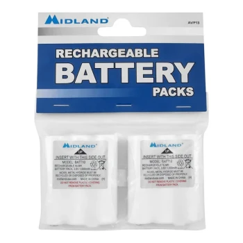 Midland AVP13 Rechargeable Batteries for T70 - 2/Pack