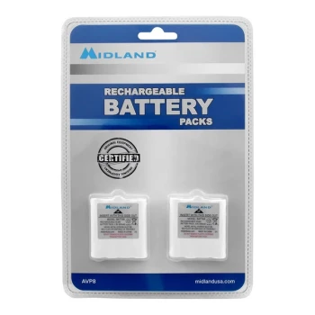 Midland AVP8 Rechargeable Batteries for LXT500VP3 and LXT535VP3 - 2/Pack