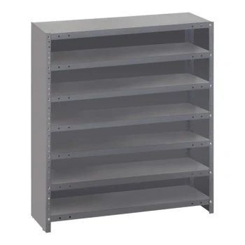 Quantum Super Tuff 36" x 18" x 39" Steel Closed 7-Shelf Euro Drawer Shelving System CL1839-000