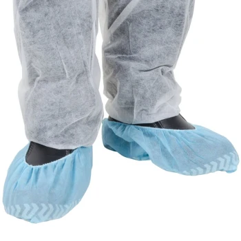 Cordova Blue Polypropylene Shoe Cover with Non-Skid Bottom - XL - 400/Case