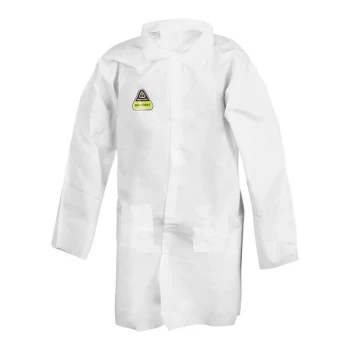 Cordova White Defender II Microporous Heavy Weight Lab Coat with Open Wrists and 3 Pockets - 2X - 30/Case