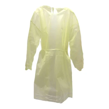 Cordova One Size Fits Most 25 GSM Yellow Polypropylene Isolation Gown - 50/Case