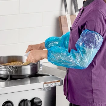 Lavex 18" Blue Polyethylene Food-Safe Sleeve - 2,000/Case