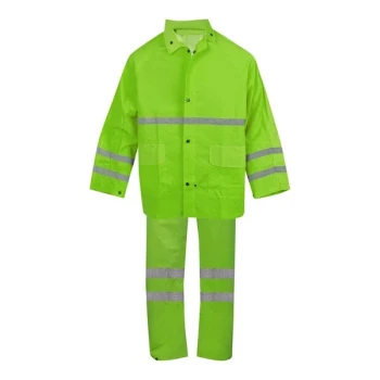 Cordova Riptide Hi-Vis Lime 3-Piece PVC / Polyester Rainsuit with Reflective Stripes - Extra Large