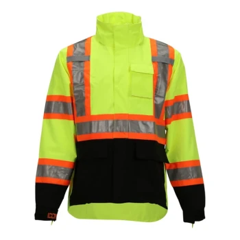 Tingley Icon Type R Class 3 X-Back Hi-Vis Lime Jacket with Black Panels J24122C.MD - Medium