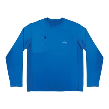 Ergodyne Chill-Its 6689 Blue Evaporative Cooling Long Sleeve Shirt with UV Protection 12152 - Small