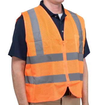 Cordova Customizable Orange Class 2 High Visibility Mesh Safety Vest - XL