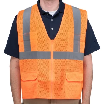 Cordova Orange Class 2 High Visibility Surveyor's Mesh Safety Vest - Medium