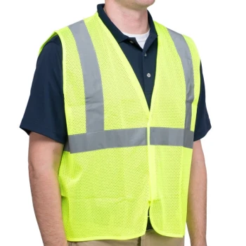 Cordova Customizable Lime Class 2 High Visibility Surveyor's Mesh Safety Vest with Hook & Loop Closure - XL