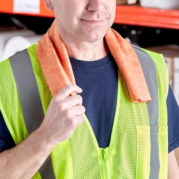 Lavex Super-Absorbent Antimicrobial PVA Orange Cooling Towel