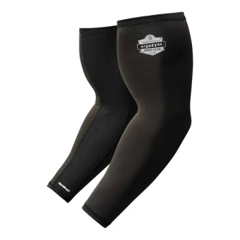 Ergodyne Chill-Its 6690 Black Performance Knit Evaporative Cooling Arm Sleeves 12383 - Medium