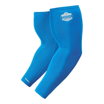 Ergodyne Chill-Its 6690 Blue Performance Knit Evaporative Cooling Arm Sleeves 12183 - Medium