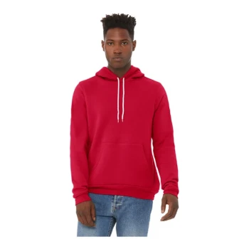 Bella + Canvas BC3719 Unisex Customizable Red Sponge Fleece Pullover Hoodie Sweatshirt - Combed Ring-Spun Cotton / Poly Blend - 2X