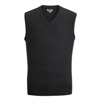 Edwards 4561 Unisex Customizable Charcoal Jersey Knit Vest - Acrylic - 2X
