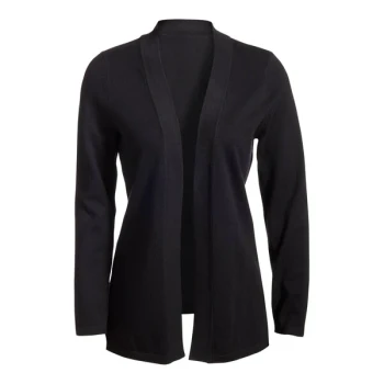 Edwards 7056 Women's Customizable Black Shirttail Cardigan - Cotton / Acrylic / Nylon Blend - 2X