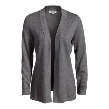 Edwards 7056 Women's Customizable Smoke Heather Shirttail Cardigan - Cotton / Acrylic / Nylon Blend - 2X