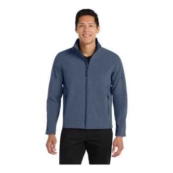 Port Authority J317 Unisex Customizable Navy Heather Core Soft Shell Jacket - 5X