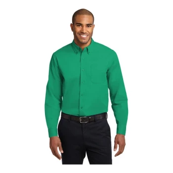 Port Authority S608 Unisex Customizable Court Green Long Sleeve Wrinkle-Resistant Easy-Care Dress Shirt - 2X
