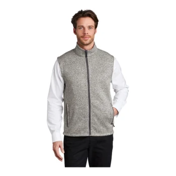 Port Authority F236 Unisex Customizable Gray Heather Fleece Sweater Vest - 4X