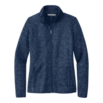 Port Authority L232 Women's Customizable River Blue Navy Heather Sweater Jacket - 4X