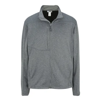 Edwards 3440 Unisex Customizable Gray Heather / Black Performance Tek Full-Zip Sweater / Jacket - Fleece - Large