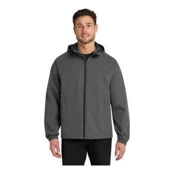 Port Authority J407 Unisex Customizable Graphite Essential Rain Jacket - Extra Small