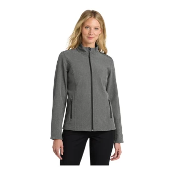 Port Authority L317 Women's Customizable Pearl Gray Heather Core Soft Shell Jacket - Extra Small