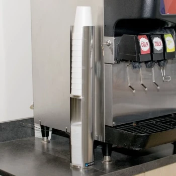 San Jamar L3402 Two-Tier Stainless Steel Wall Mount 12 - 24 oz. Lid Holder