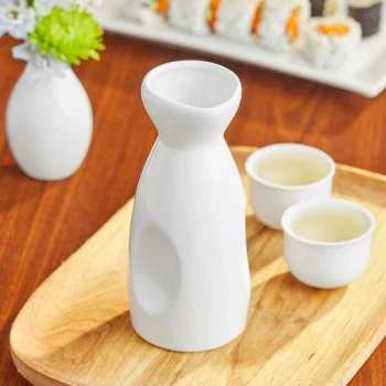 Acopa 10 oz. Bright White Sake Bottle - 36/Case