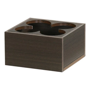 Cal-Mil Vista 9 1/2" x 9 1/2" x 5" 4-Section Mocha HDPE Carafe Cooler 28623-140