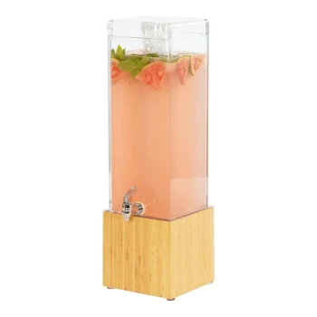 Cal-Mil 1527-3INF-60 Bamboo 3 Gallon Infusion Dispenser - 8 1/4" x 9 3/4" x 26 3/4"