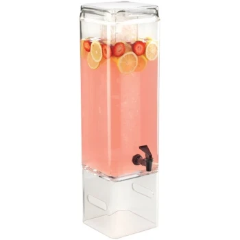 Cal-Mil 1112-5AINFH Classic 5 Gallon Acrylic Beverage Dispenser with Infusion Chamber and Side Handles