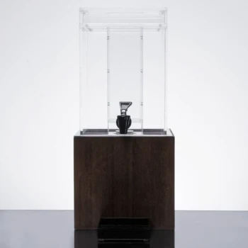 Cal-Mil 1527-1INF-96 Midnight 1.5 Gallon Bamboo Infusion Beverage Dispenser - 8 1/4" x 9 3/4" x 17 3/4"