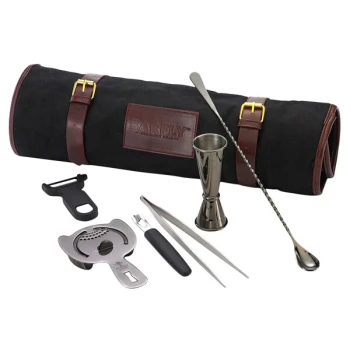 Barfly® M37100BK Essential 7-Piece Gun Metal Black Cocktail Kit