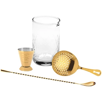 Barfly® M37132GD 4-Piece Gold Plated Cocktail Mixing Kit