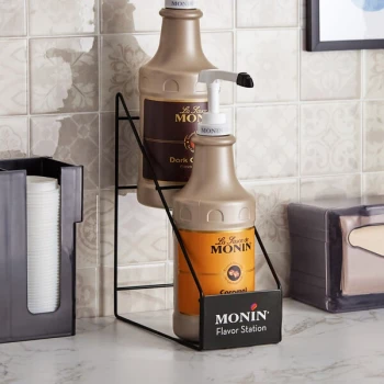 Monin 2-Tier 2-Bottle Wire Rack for 64 fl. oz. Flavoring Sauce Bottles P787