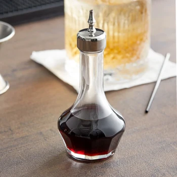 Barfly® 1.7 oz. Glass Bitters Bottle with Threaded Stainless Steel Top M37134