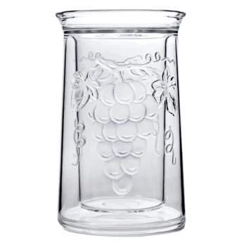 Franmara 8524 Grape Customizable 50 oz. Double-Wall Acrylic Single Bottle Cooler