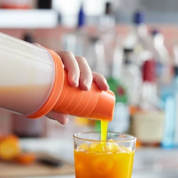 TableCraft 10286X PourMaster Complete 1-Piece Orange Neck Spout