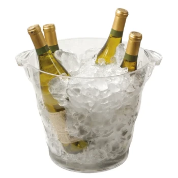 Franmara 9041 Monterey Quattro Clear Customizable Acrylic Wine Bucket - 10 7/8" x 9 7/8"