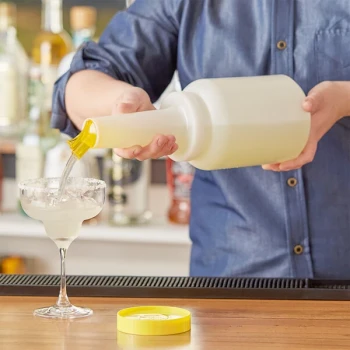 Choice 2 Qt. Pour Bottle with Yellow Spout and Cap