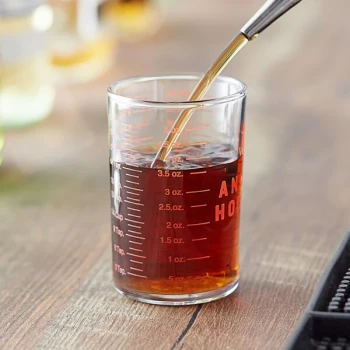 Anchor Hocking 91016AHG18 5 oz. Measuring Glass with Red Print and Graduations
