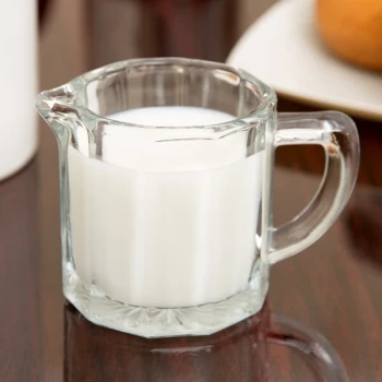 Anchor Hocking 7008 2.5 oz. Glass Creamer with Handle - 24/Case