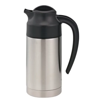 Service Ideas SteelVac™ 23.7 oz. Stainless Steel Insulated Creamer with Black Lid S2SN70