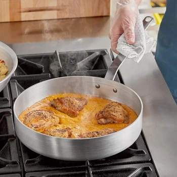 Vollrath Wear-Ever 5 Qt. Aluminum Saute Pan with Plated Handle 671150