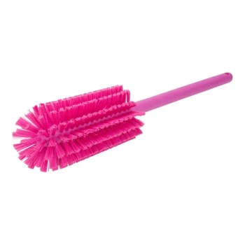 Carlisle Sparta 16" Pink Carafe and Server / Bottle Cleaning Brush - 3 1/4" Bristle Diameter 40001EC26