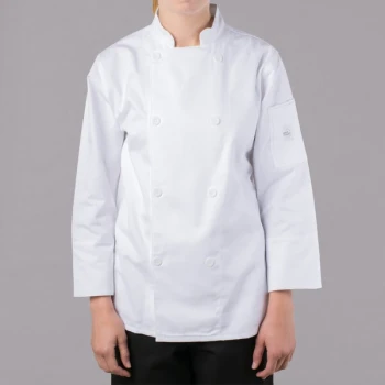 Mercer Culinary Genesis® Women's White Long Sleeve Chef Jacket M61030WH - 2X